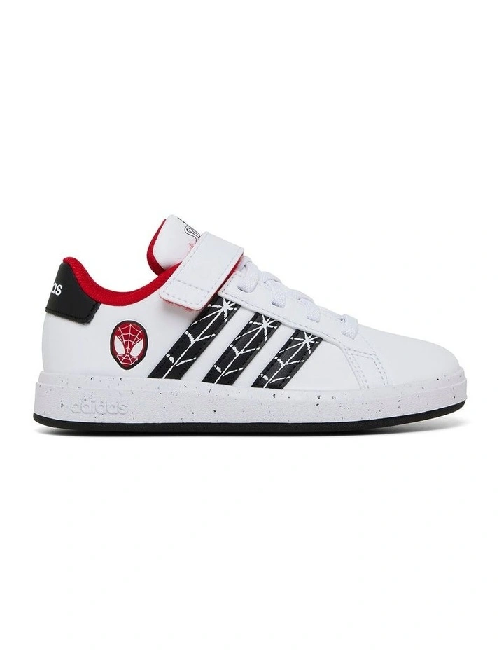 Grand Court Spiderman Pre-School Sneakers in Black/White