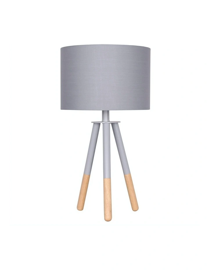 Nordic Minimalist Tripod Desk Lamp Metal and Wood