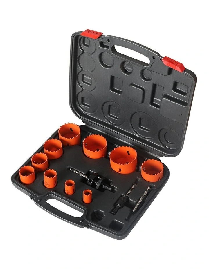 Hole Saw Set Metal Wood Cutting High Speed Wood 16 Pieces in Orange