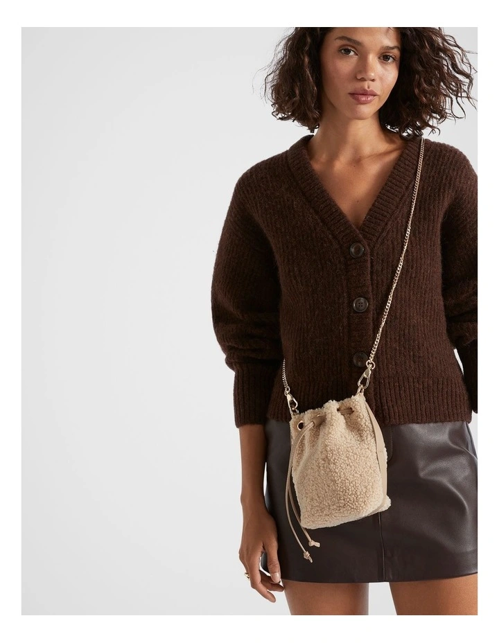 Mini Bucket Bag in Champagne Beige