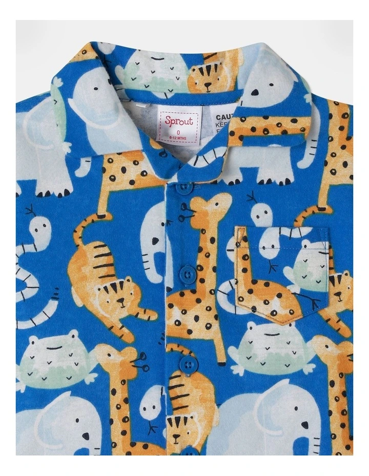 Safari Pyjama Set in Bright Blue