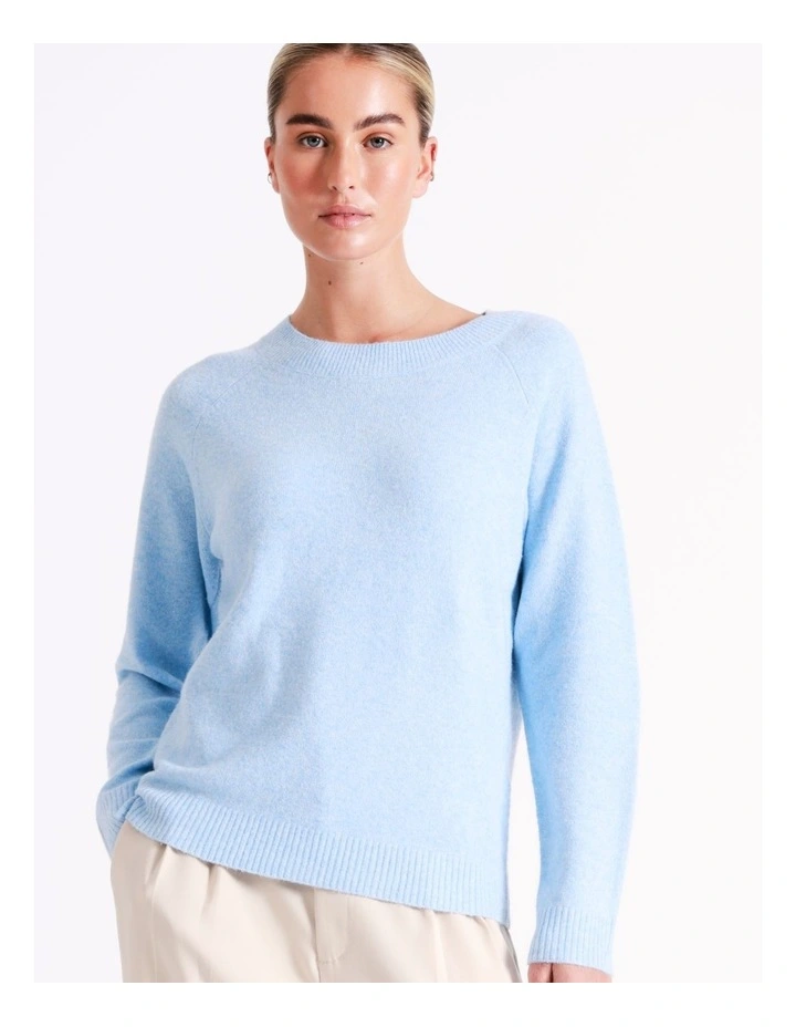 Doffy Long Sleeve Pullover in Blue