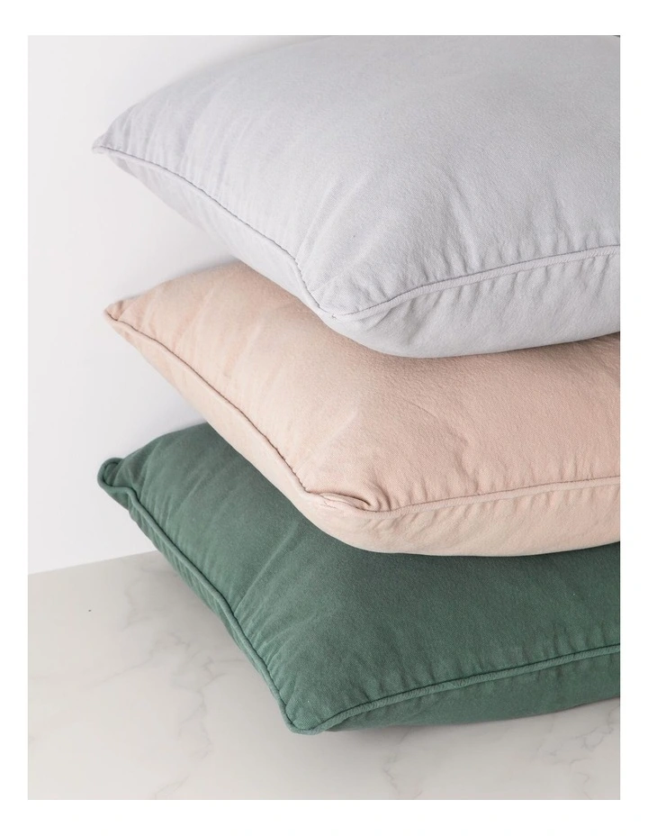 Dallas Stonewashed Cushion in Dusky Green