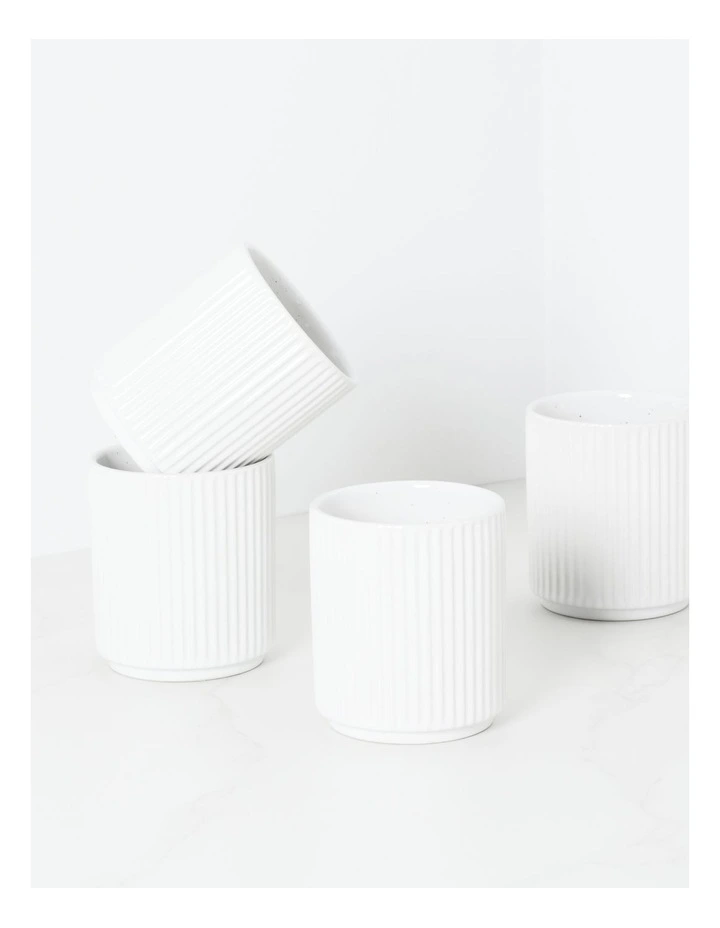 Dexter Latte Cup Set of 4 in White