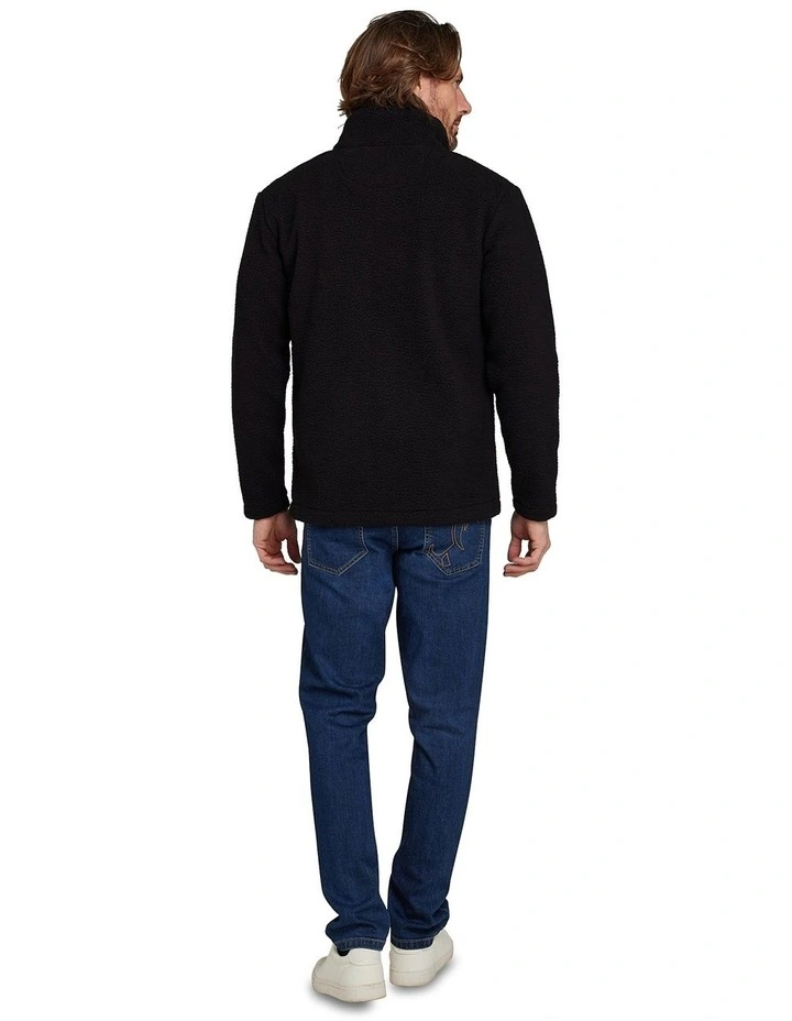 Heavy Fleece Jacket in Black