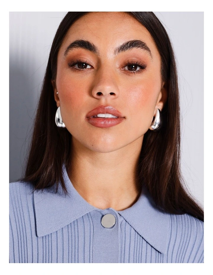 Statement Teardrop Earring in Silver