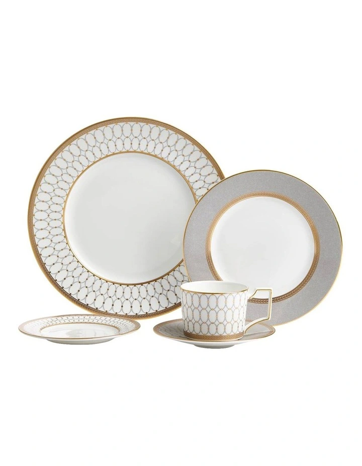 Renaissance Grey 5 Piece Place Setting in Grey