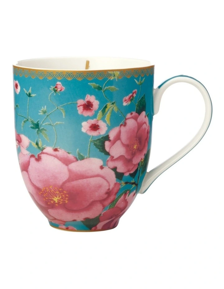Teas & C's Silk Road Coupe Mug Gift Boxed 440ml in Aqua