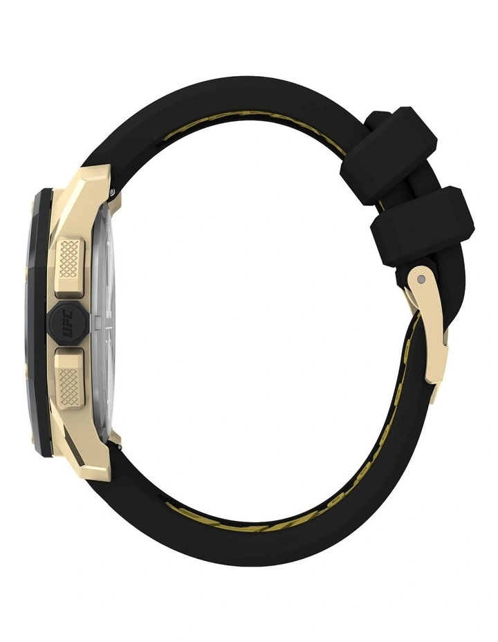 UFC Large Octagon Dial Chronograph Watch in Black