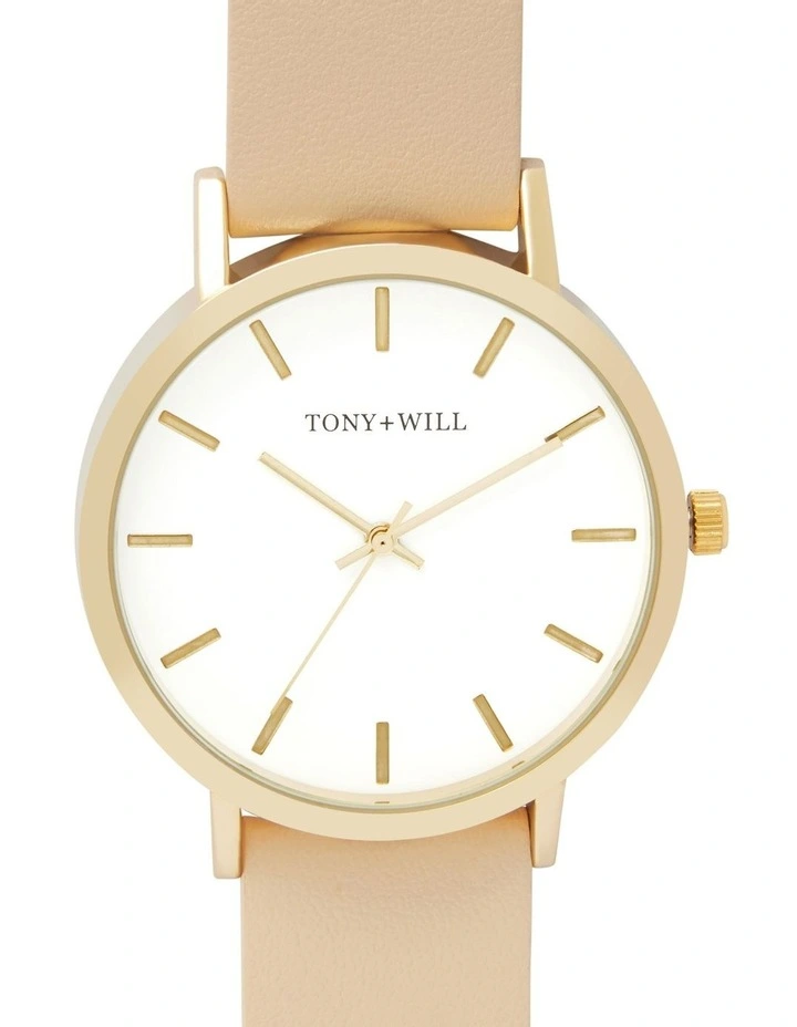 Classic Watch in Gold/White/Stone