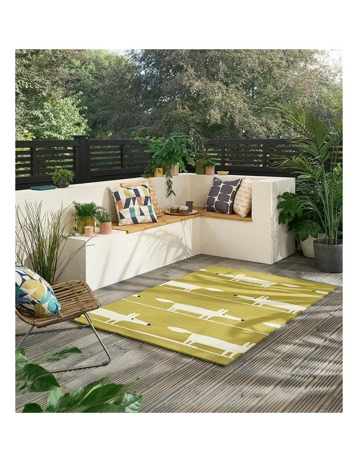 Mr. Fox Chai Outdoor Rug 425306 in Yellow