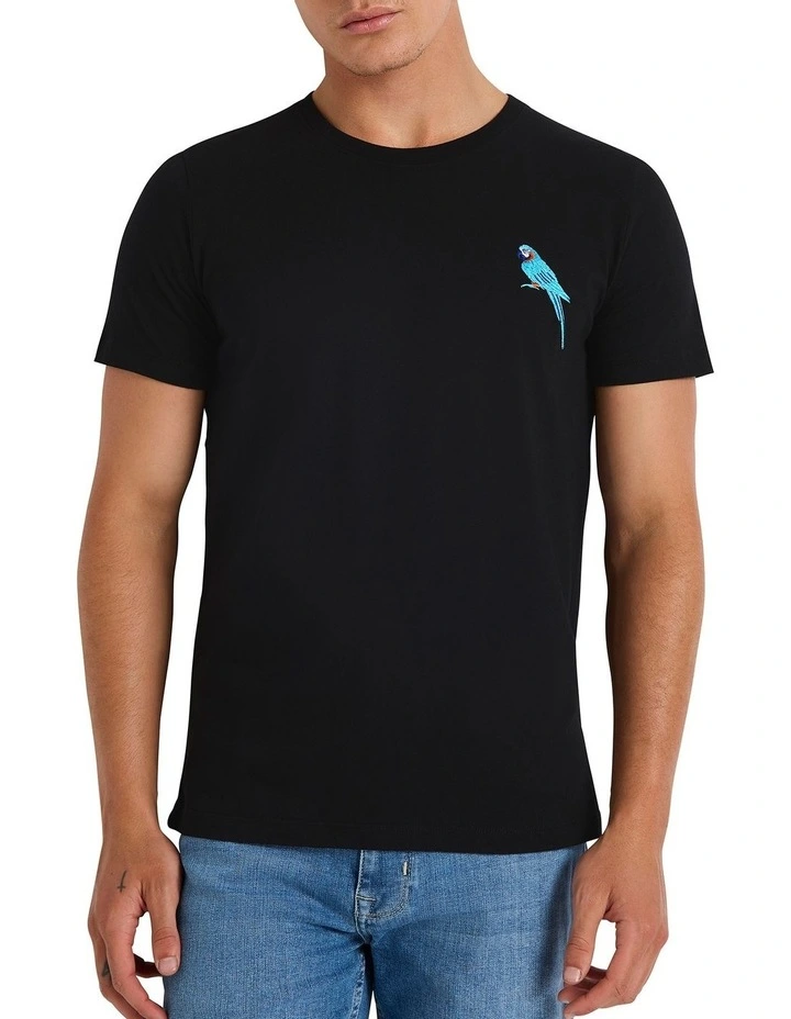 So Fly! Embroidered Tee in Black