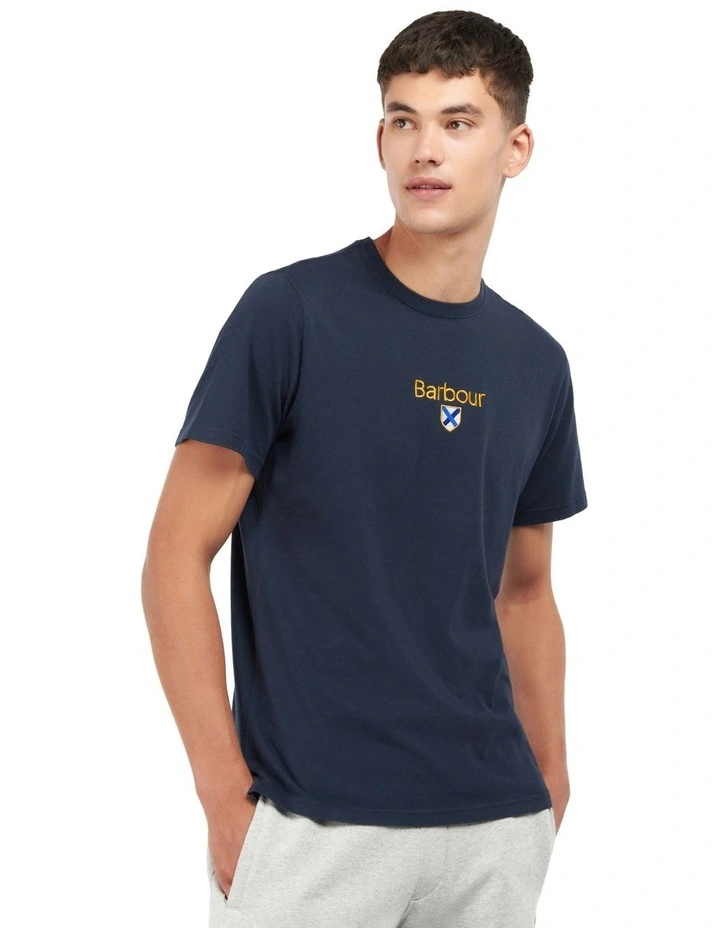 Emblem Tee in Navy