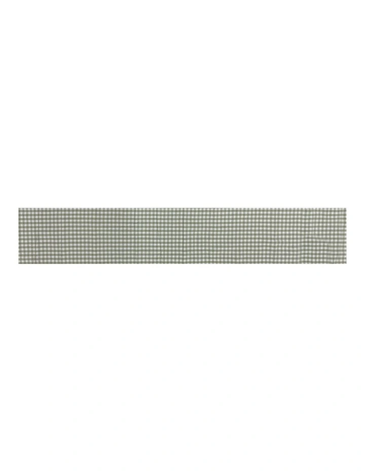 Cyrlla Gingham Table Runner Mat in Sage Green