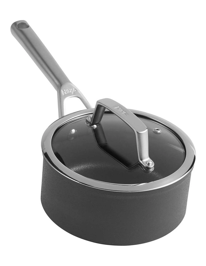 Zero Stick Saucepan With Lid 16cm/1.8L Stainless Steel/Charcoal