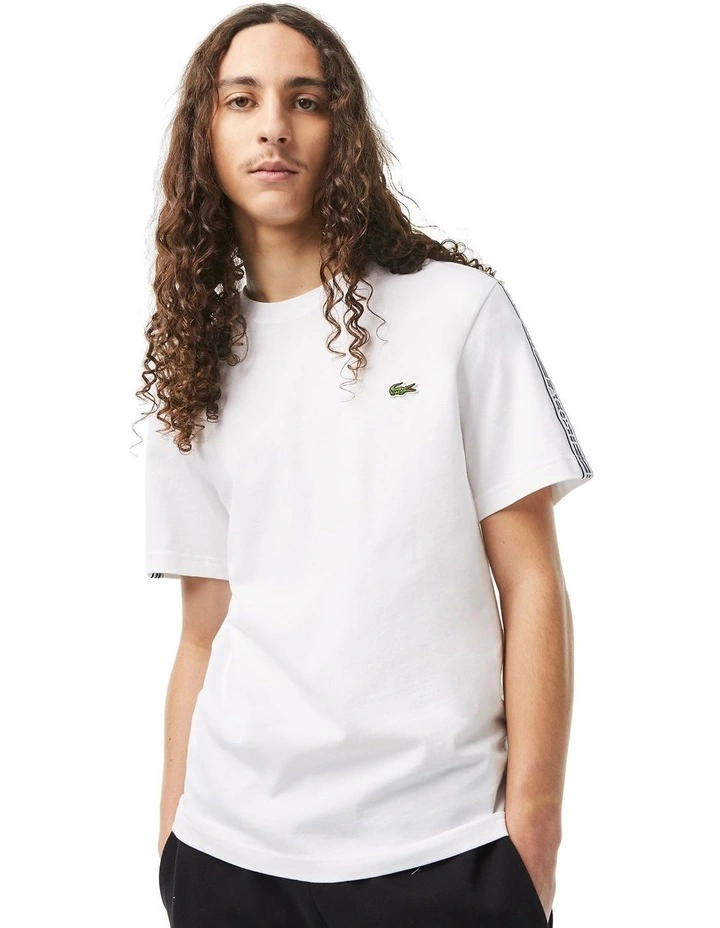 Logo Tape Jersey T-shirt in White