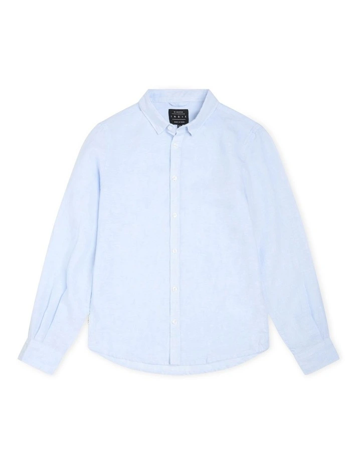 The Indie Tennyson Long Sleeve Shirt (000-2 years) in Sky Blue