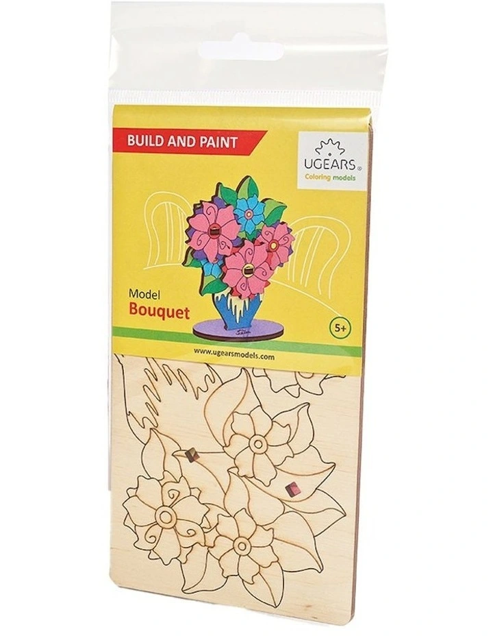 3D Colouring Bouquet 8 Piece Wooden Puzzle Kit (5+ Years)