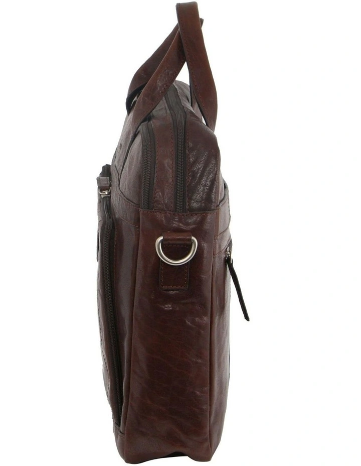 Rustic Leather Computer/Business Bag in Brown