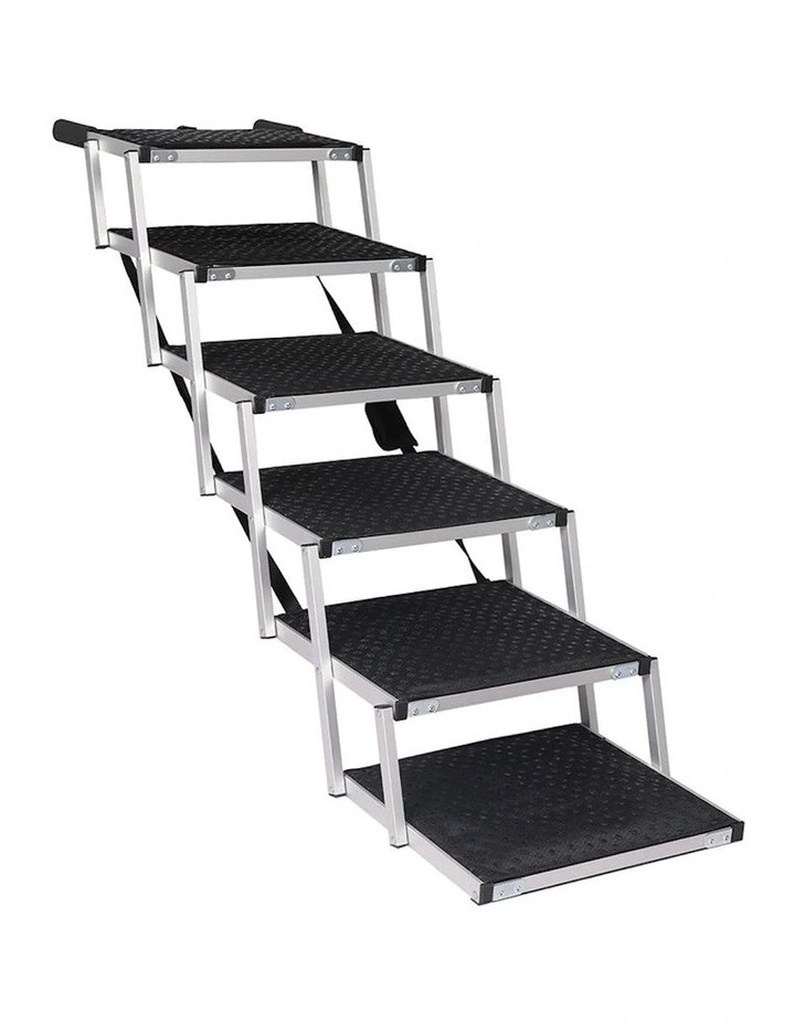 6 Steps Dog Ramp in Black