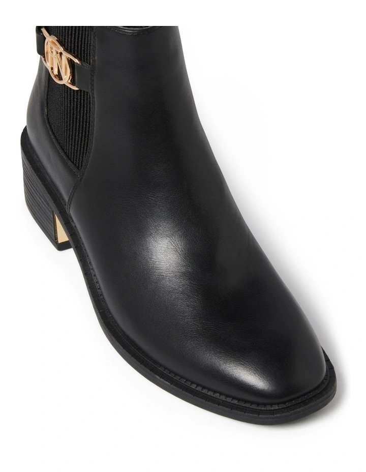 Aubrey Ankle Detail Chelsea Boots in Black