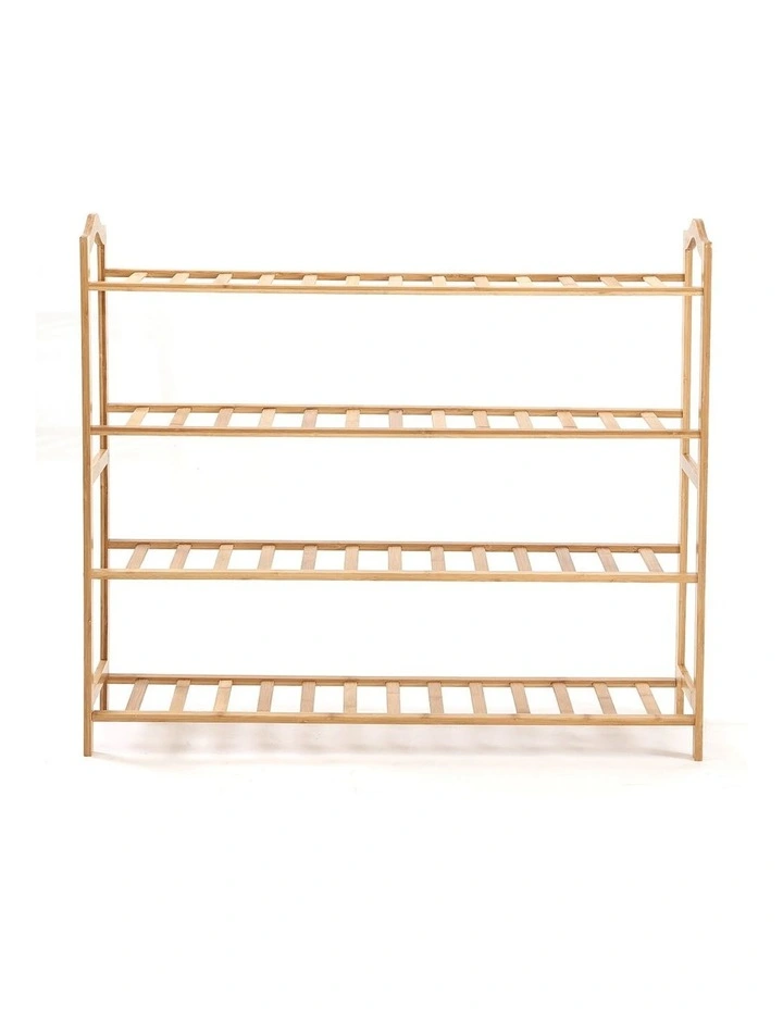 Levede Bamboo Shoe Rack Storage Wooden Organizer Shelf Stand in Brown