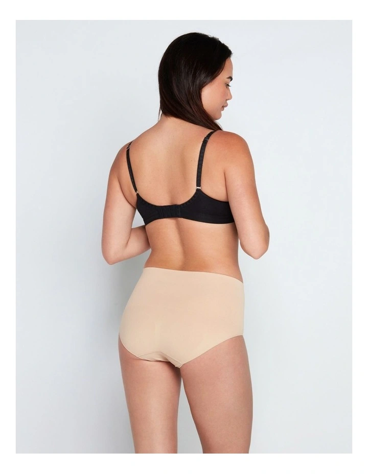Medium Control Waisted Brief in Caramel