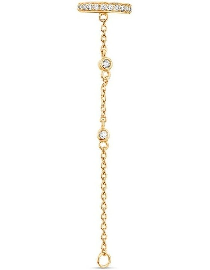 Edge Chain Ear Cuff in Gold