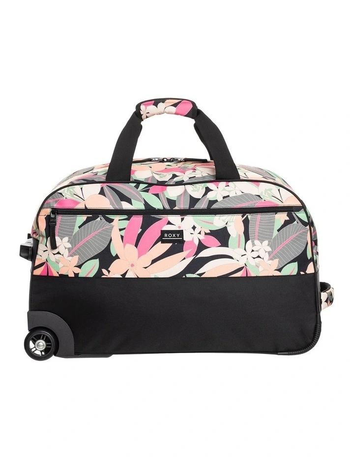 Feel it All Large Wheelie Duffle Bag in Anthracite Palm Song