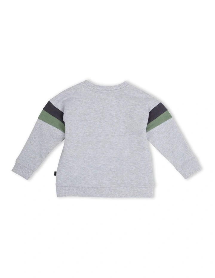 Network Crew Sweat Top (Size 0-5) in Grey Marle