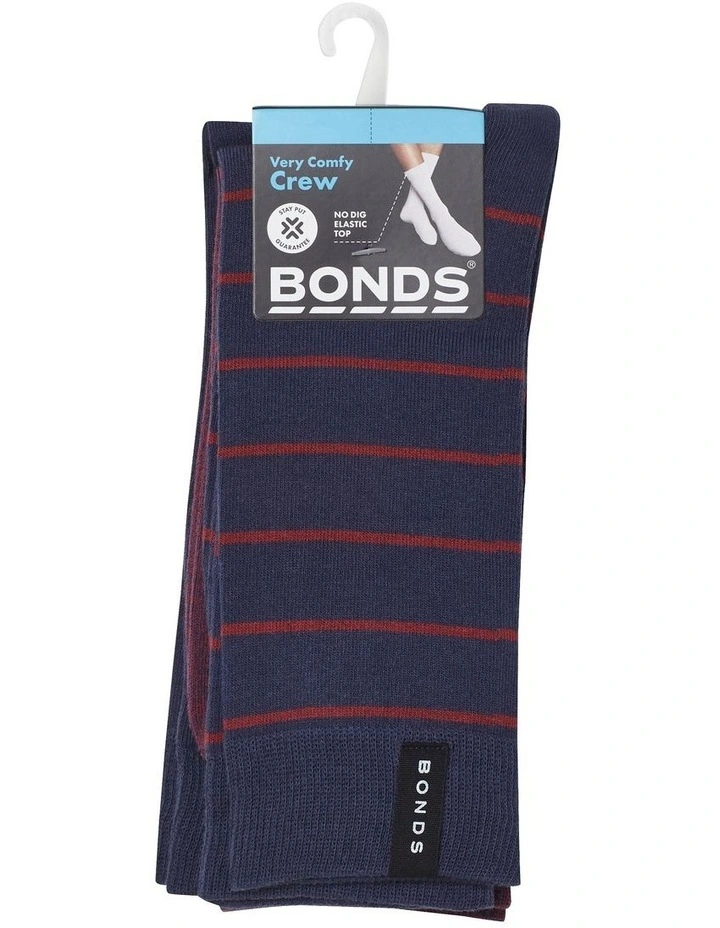 Everyday Crew Socks 3 Pack in Blue