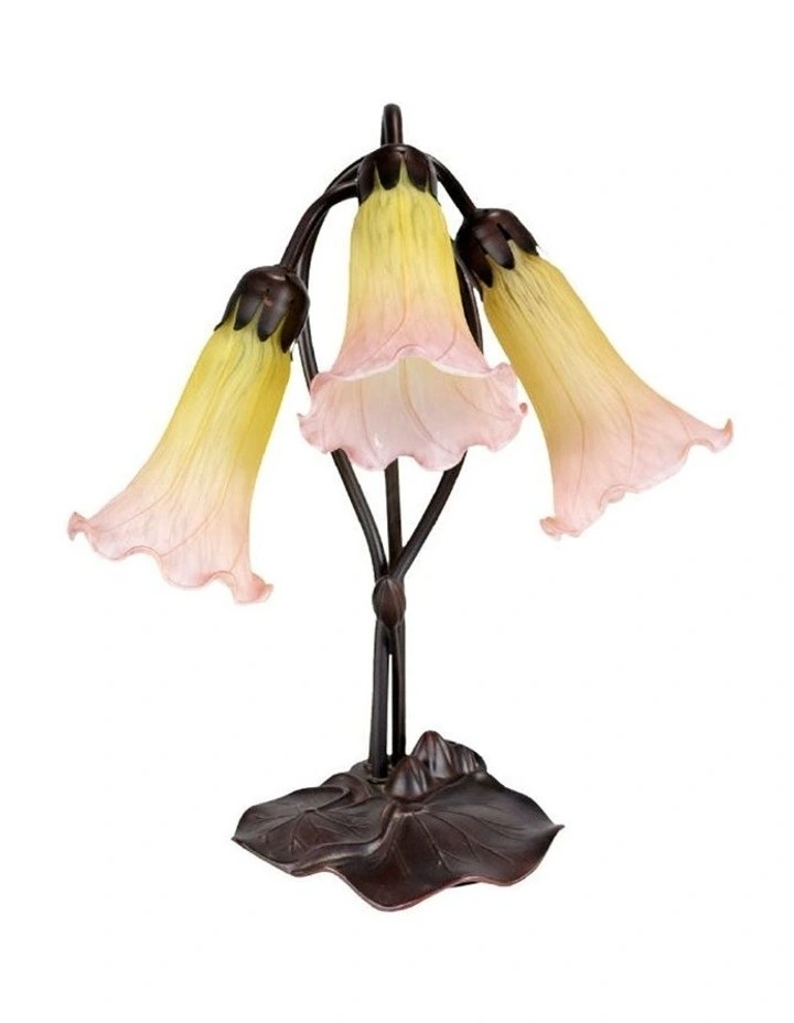 Triple Lily Lamp Sunshine Blush