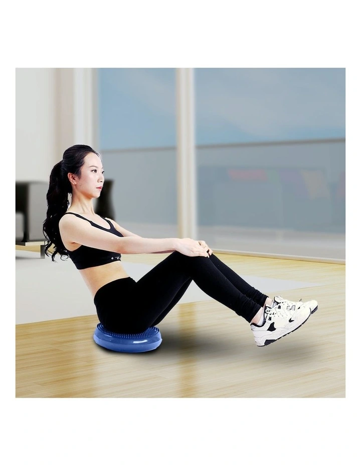 Yoga Stability Disc Home Gym Pilate Balance Trainer Wobble Pad Blue