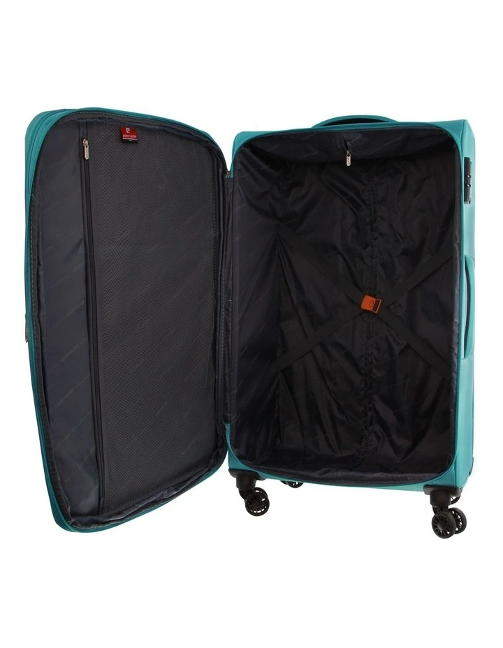 Vivant 78cm Large Soft Shell Suitcase in Turquoise