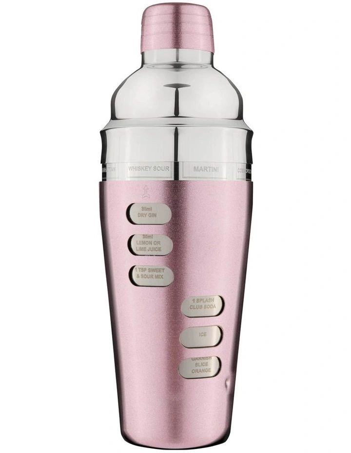 Aurora Recipe Cocktail Shaker in Blush