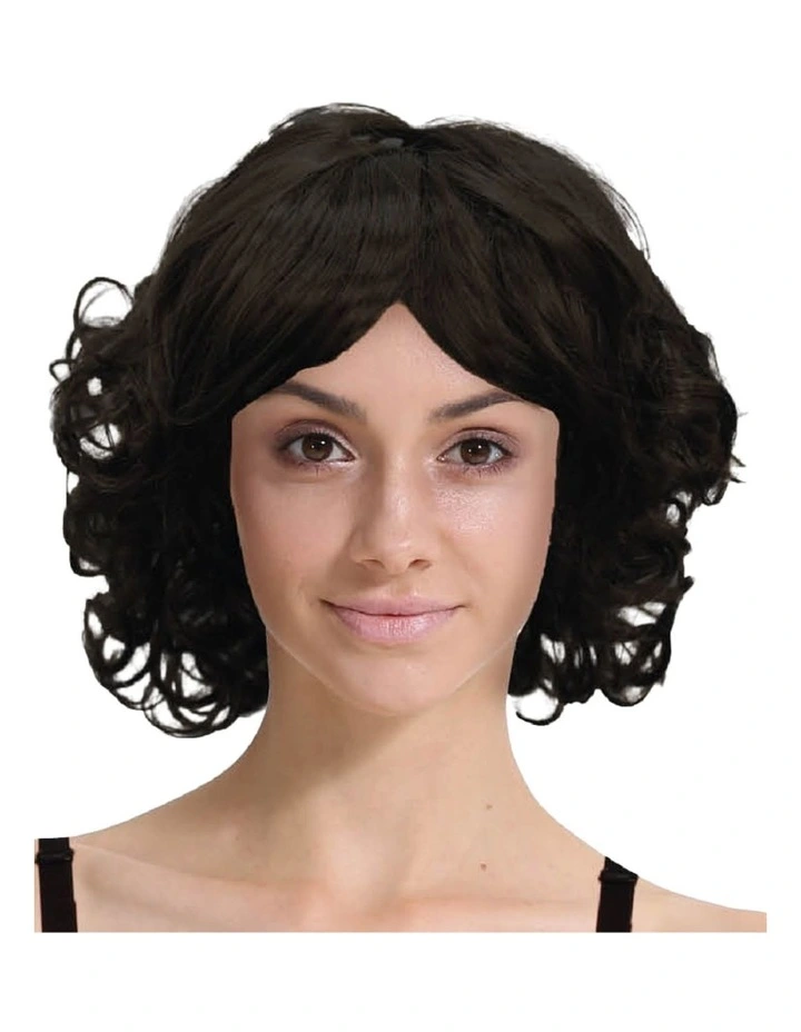 Curly Bob Wig in Black