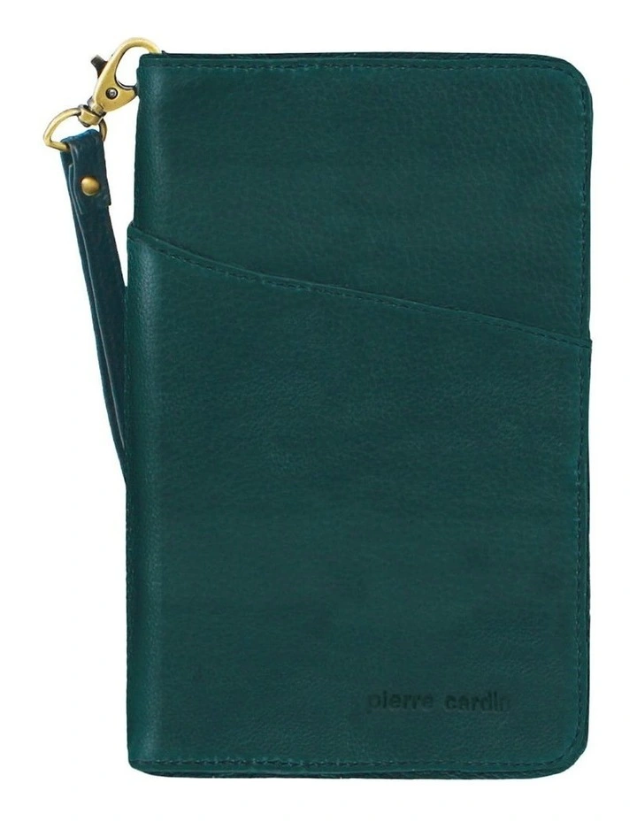 Italian Leather Passport Wallet in Zirkon