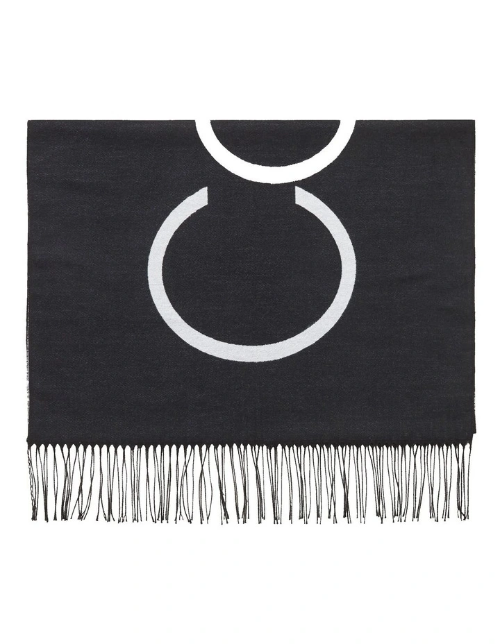 Fringes Winter Scarf in Black