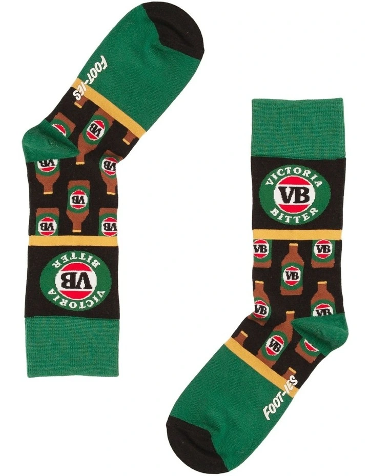 VB Bottles Socks in Green/Black