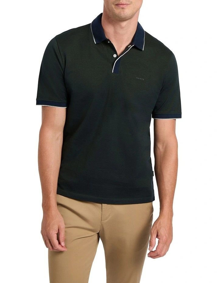 Ethan Mercerized Polo Shirt in Khaki