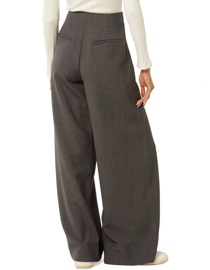 Freya Petite High Waist Wide Leg Pants in Grey