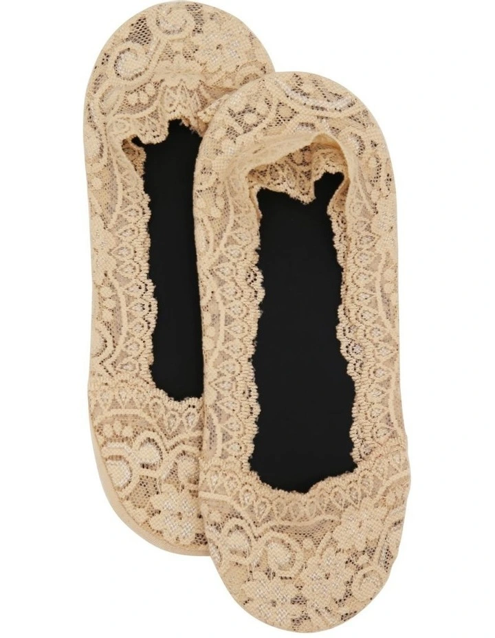 Lace Footlet in Natural