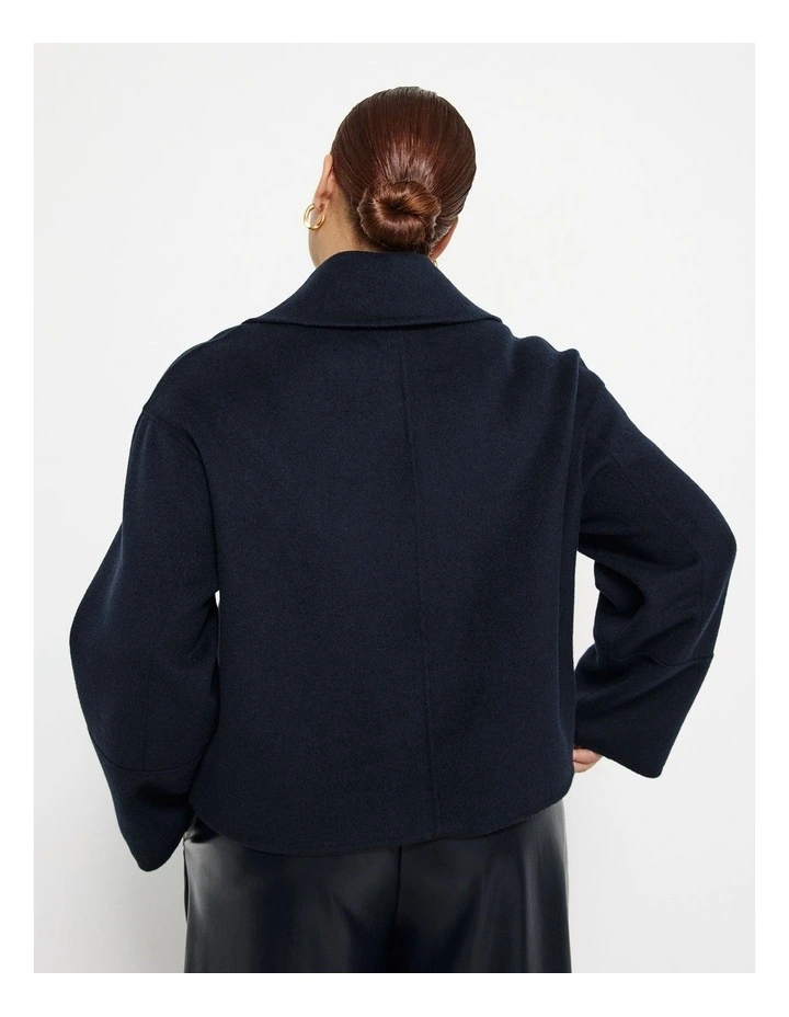 Collared Popover Top in Ink