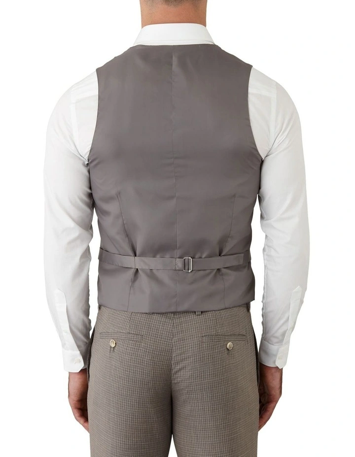 Mighty Slim Fit Vest in Taupe