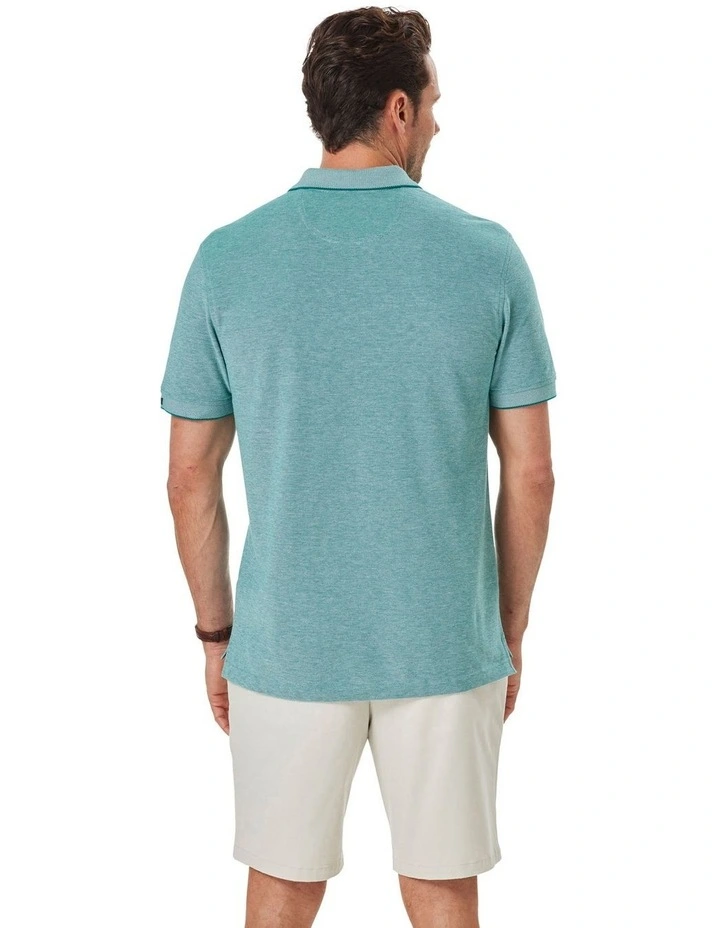 Oxford Pocket Polo Shirt in Green