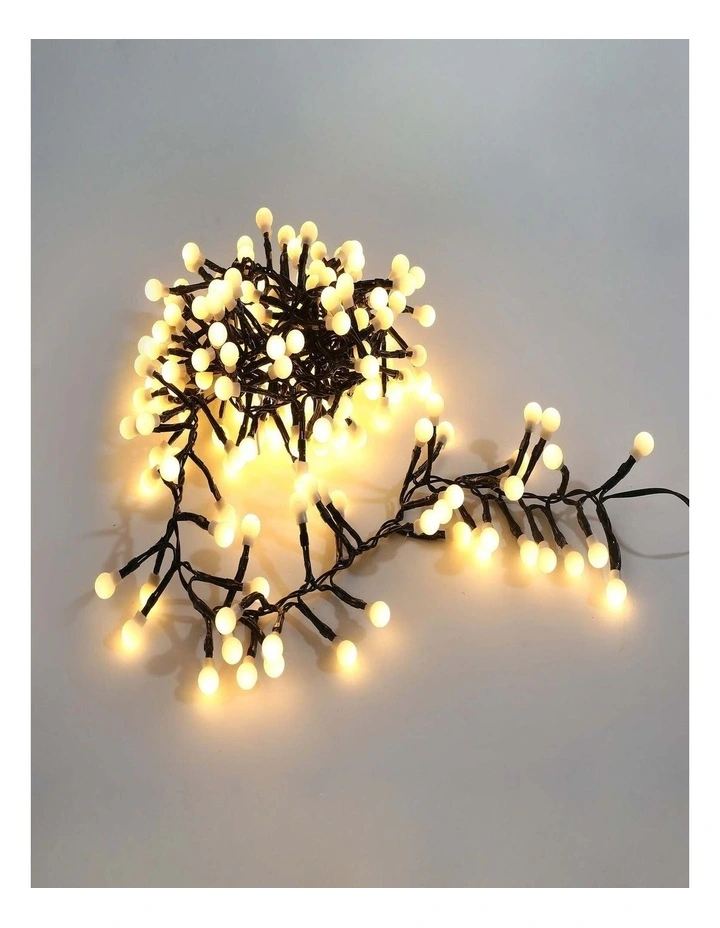 300 LED Connectable Cluster String Light With Cherry Balls