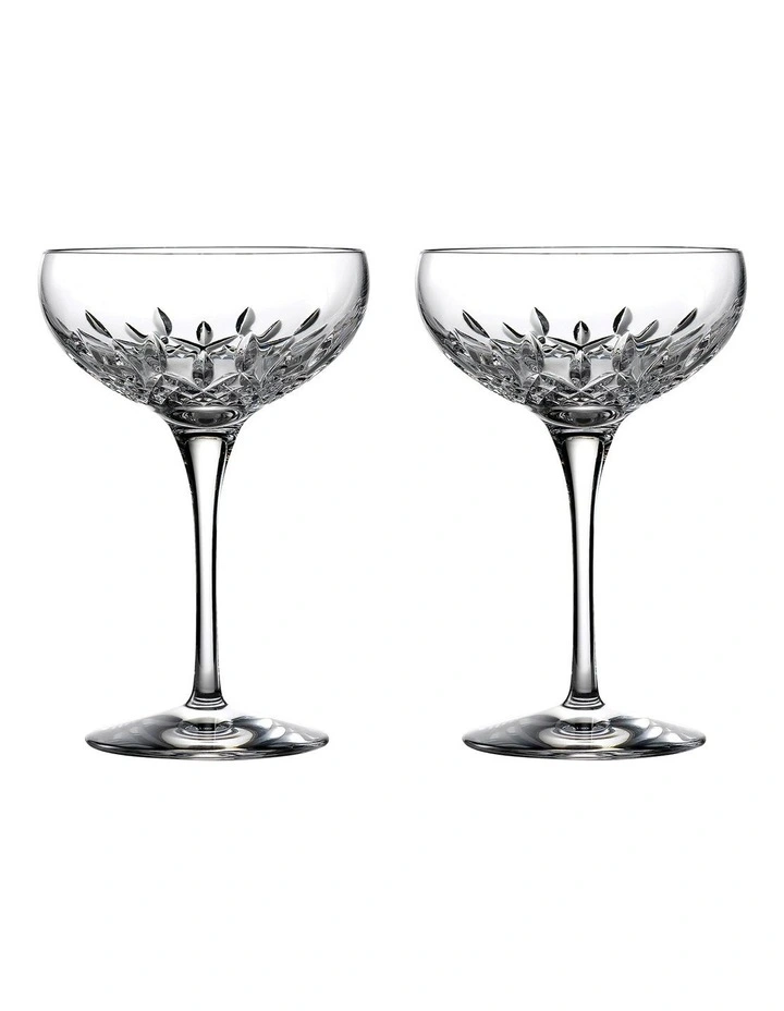 Lismore Essence Champagne Saucer Pair
