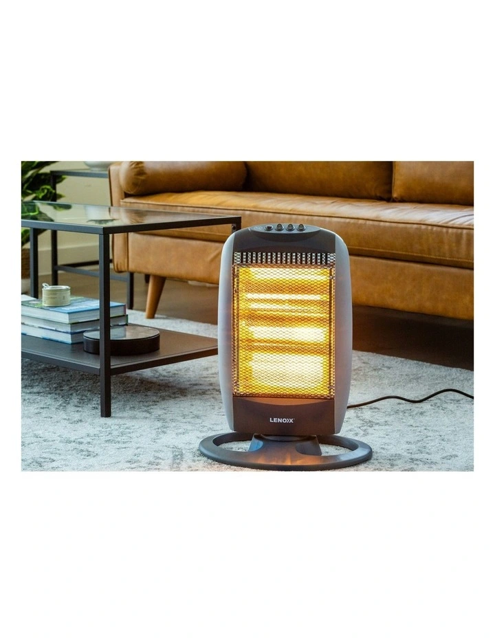 1200W Halogen Heater with Wide Angle Oscillation