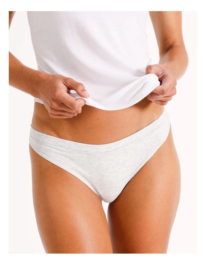 2 Pack Organic Cotton G-string in Grey