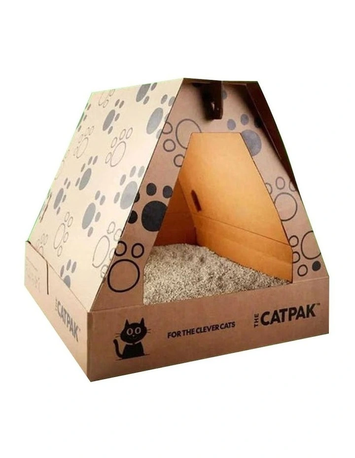 Cat Litter Box 2x3L in Brown